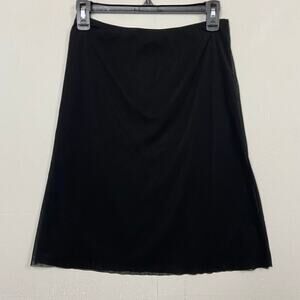Vivienne Tam Vintage Black Mesh Nylon Y2K Grunge Whimsigoth Goth Skirt 2